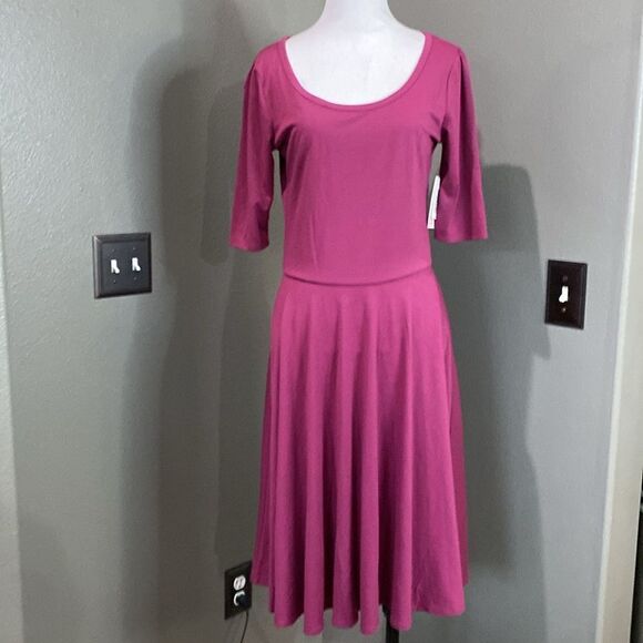 Lularoe nwt Magenta Pink Dress Nicole - Picture 1 of 9